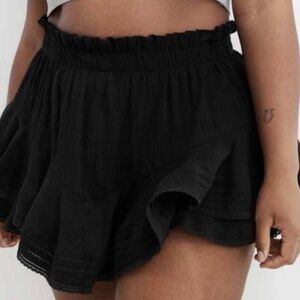 Aerie Black Ruffled Women's Skort